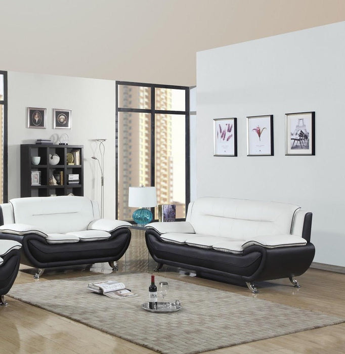 Quercus White Black Living Room Set - Gate Furniture