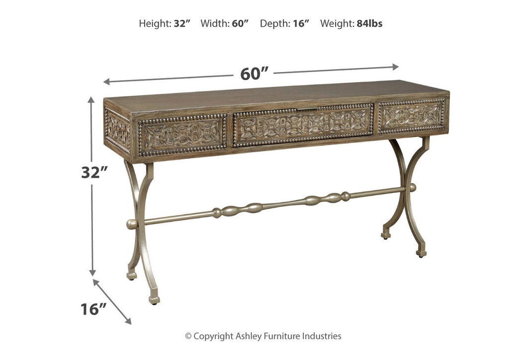 Quinnland Antique Black Sofa/Console Table - A4000077 - Gate Furniture