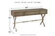 Quinnland Antique Black Sofa/Console Table - A4000077 - Gate Furniture
