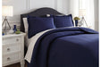Raleda Navy 3-Piece King Coverlet Set - Q497003K - Gate Furniture