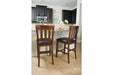 Ralene Medium Brown Counter Height Bar Stool (Set of 2) - D594-124 - Gate Furniture