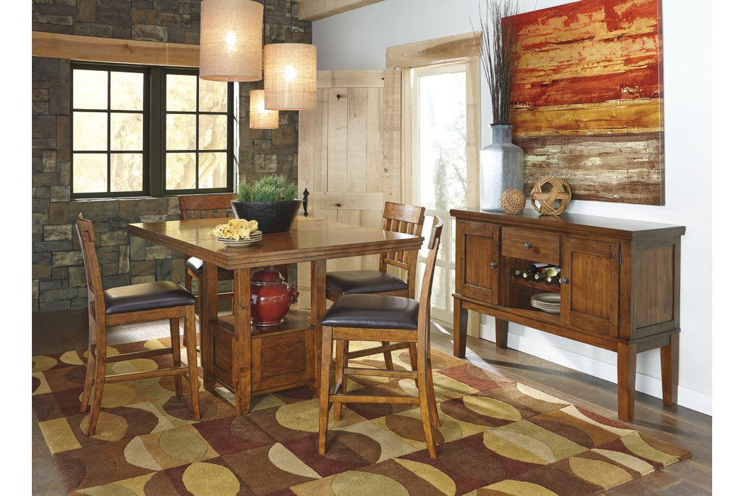 Ralene Medium Brown Counter Height Bar Stool (Set of 2) - D594-124 - Gate Furniture
