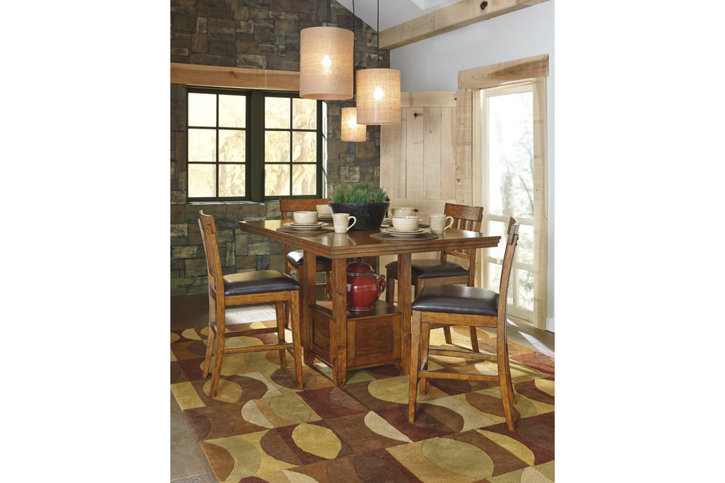 Ralene Medium Brown Counter Height Bar Stool (Set of 2) - D594-124 - Gate Furniture