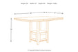 Ralene Medium Brown Counter Height Dining Extension Table - D594-42 - Gate Furniture