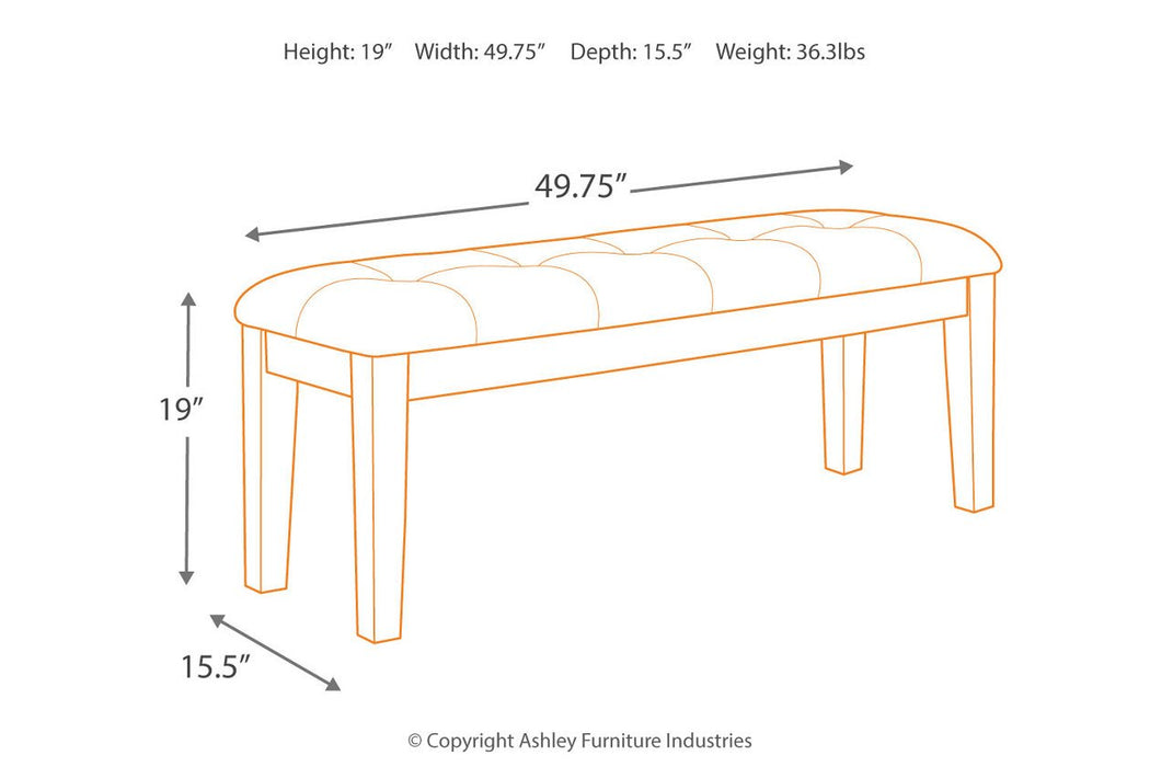 Ralene Medium Brown Dining Bench - D594-00 - Gate Furniture