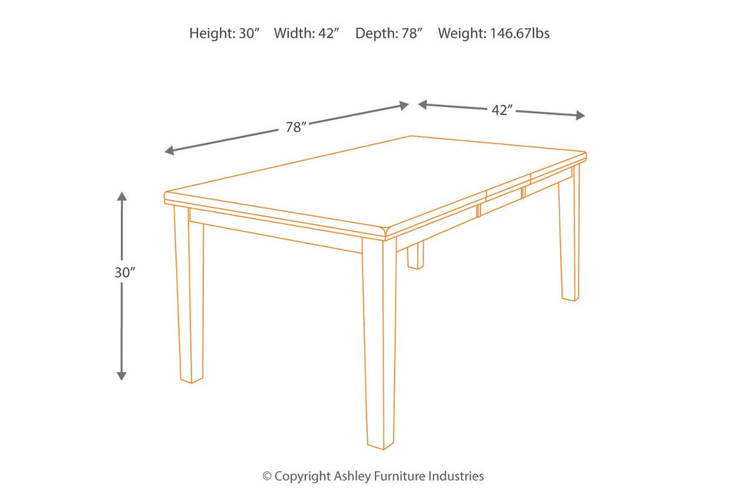 Ralene Medium Brown Dining Extension Table - D594-35 - Gate Furniture