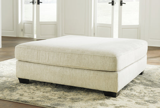 Rawcliffe Parchment Oversized Accent Ottoman - 1960408