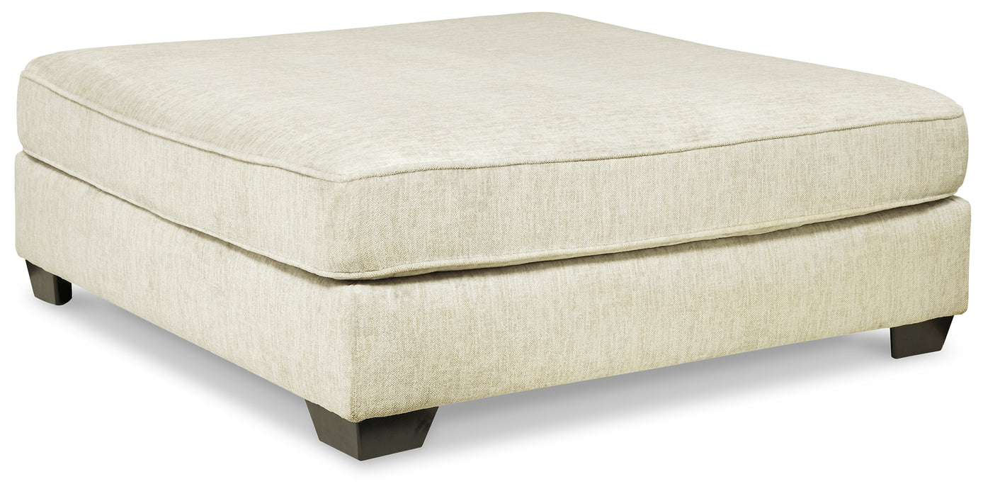 Rawcliffe Parchment Oversized Accent Ottoman - 1960408