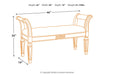 Realyn Antique White Accent Bench - A3000157 - Gate Furniture