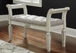 Realyn Antique White Accent Bench - A3000157 - Gate Furniture