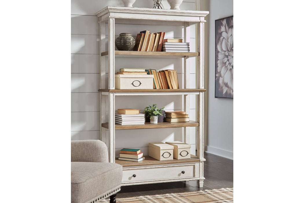 Realyn Brown/White 75" Bookcase - H743-70 - Gate Furniture