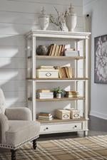 Realyn Brown/White 75" Bookcase - H743-70 - Gate Furniture