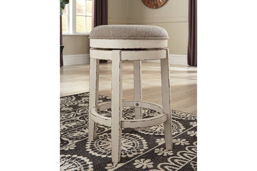 Realyn Chipped White Counter Height Bar Stool - D743-024 - Gate Furniture