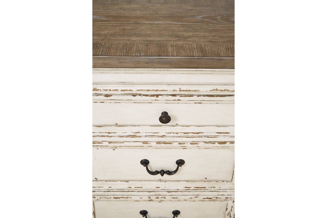 Realyn Chipped White Counter Height Bar Stool - D743-024 - Gate Furniture
