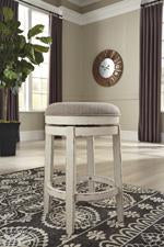 Realyn Chipped White Counter Height Bar Stool - D743-024 - Gate Furniture