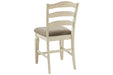 Realyn Chipped White Counter Height Bar Stool (Set of 2) - D743-124 - Gate Furniture