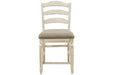 Realyn Chipped White Counter Height Bar Stool (Set of 2) - D743-124 - Gate Furniture