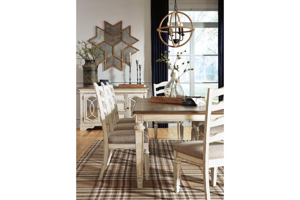 Realyn Chipped White Dining Extension Table - D743-45 - Gate Furniture