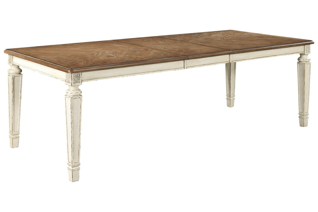 Realyn Chipped White Dining Extension Table - D743-45 - Gate Furniture