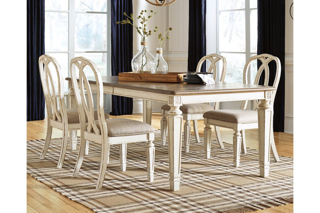 Realyn Chipped White Dining Extension Table - D743-45 - Gate Furniture