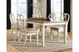 Realyn Chipped White Dining Extension Table - D743-45 - Gate Furniture