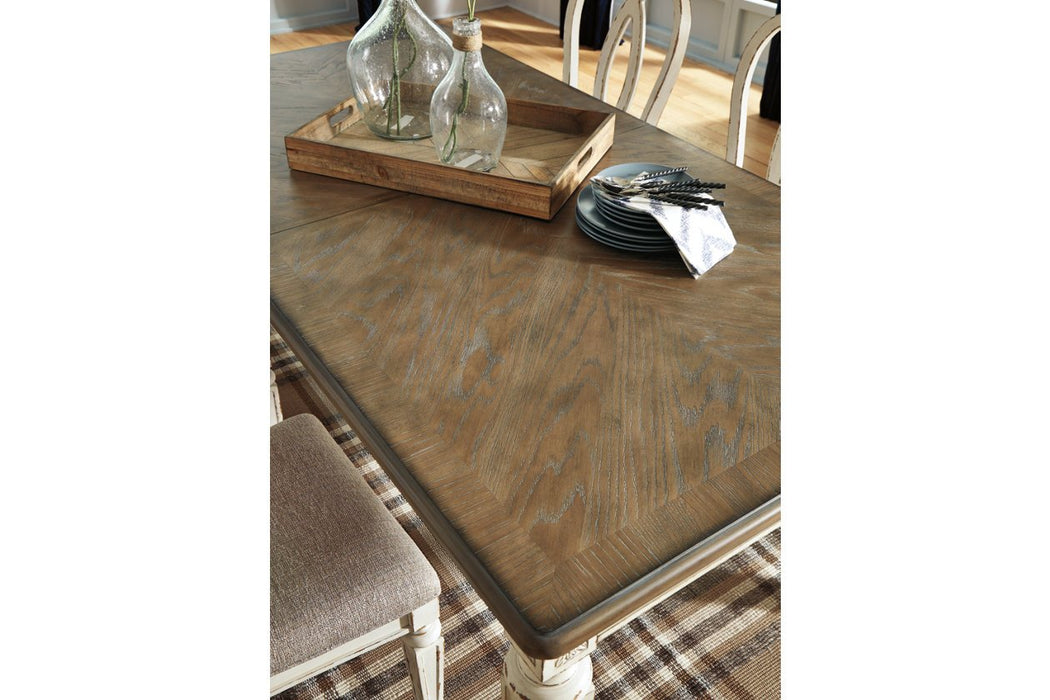 Realyn Chipped White Dining Extension Table - D743-45 - Gate Furniture