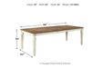 Realyn Chipped White Dining Extension Table - D743-45 - Gate Furniture