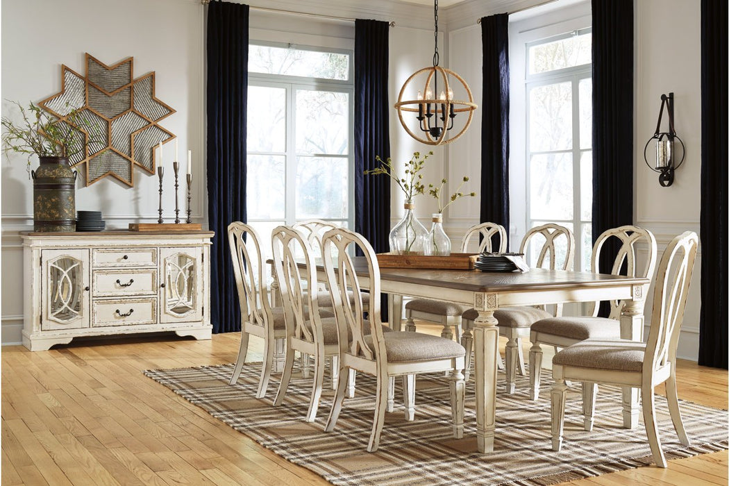 Realyn Chipped White Dining Extension Table - D743-45 - Gate Furniture