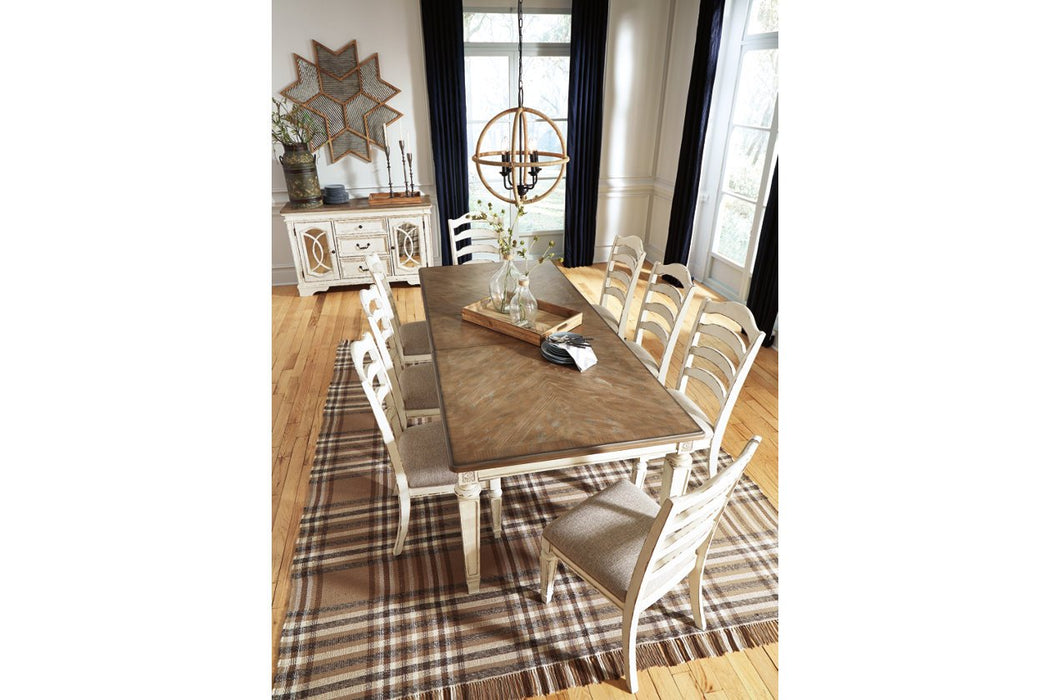 Realyn Chipped White Dining Extension Table - D743-45 - Gate Furniture