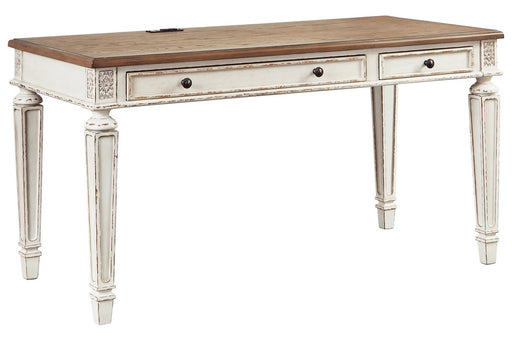 Realyn White/Brown 60" Home Office Desk - H743-34 - Gate Furniture