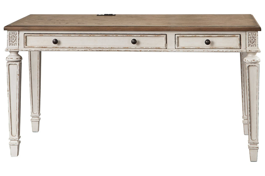 Realyn White/Brown 60" Home Office Desk - H743-34 - Gate Furniture