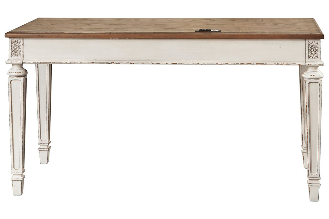 Realyn White/Brown 60" Home Office Desk - H743-34 - Gate Furniture