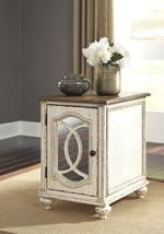 Realyn White/Brown Chairside End Table - T743-7 - Gate Furniture