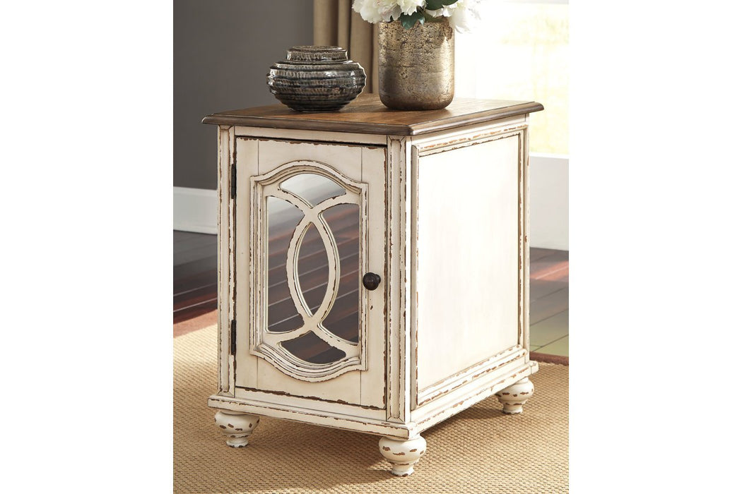 Realyn White/Brown Chairside End Table - T743-7 - Gate Furniture