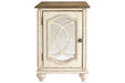 Realyn White/Brown Chairside End Table - T743-7 - Gate Furniture