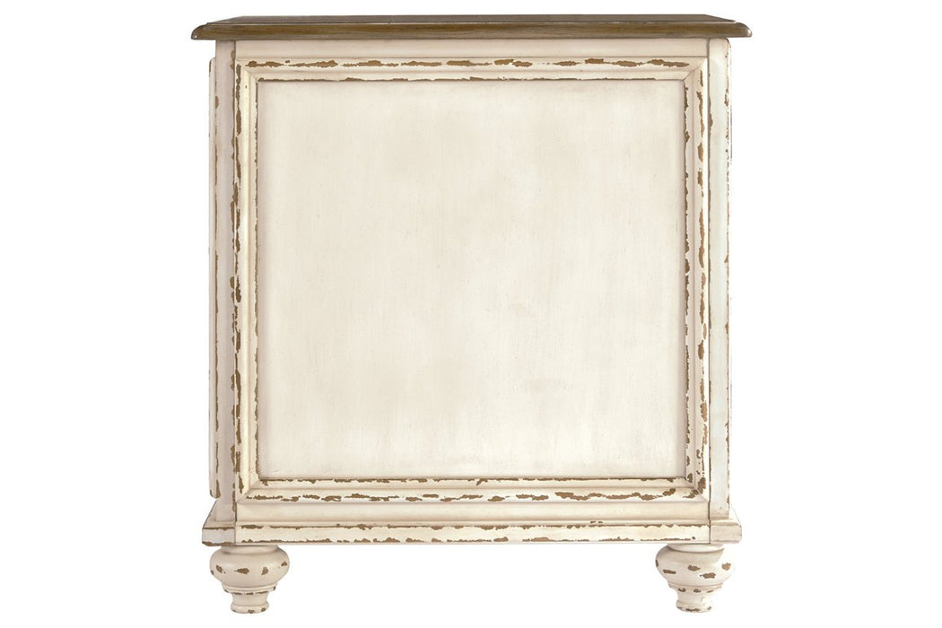 Realyn White/Brown Chairside End Table - T743-7 - Gate Furniture