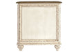 Realyn White/Brown Chairside End Table - T743-7 - Gate Furniture