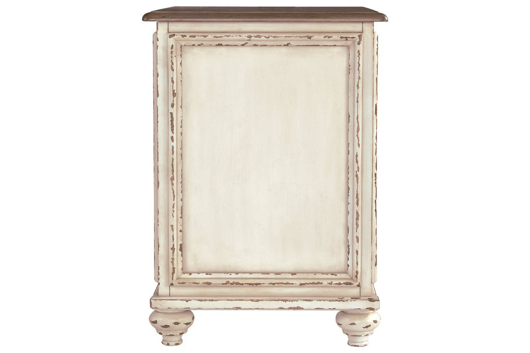 Realyn White/Brown Chairside End Table - T743-7 - Gate Furniture