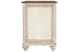 Realyn White/Brown Chairside End Table - T743-7 - Gate Furniture