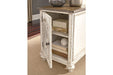 Realyn White/Brown Chairside End Table - T743-7 - Gate Furniture