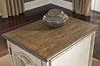 Realyn White/Brown Chairside End Table - T743-7 - Gate Furniture