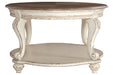 Realyn White/Brown Coffee Table - T743-0 - Gate Furniture