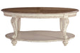 Realyn White/Brown Coffee Table - T743-0 - Gate Furniture