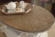 Realyn White/Brown Coffee Table - T743-0 - Gate Furniture