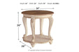 Realyn White/Brown End Table - T743-6 - Gate Furniture