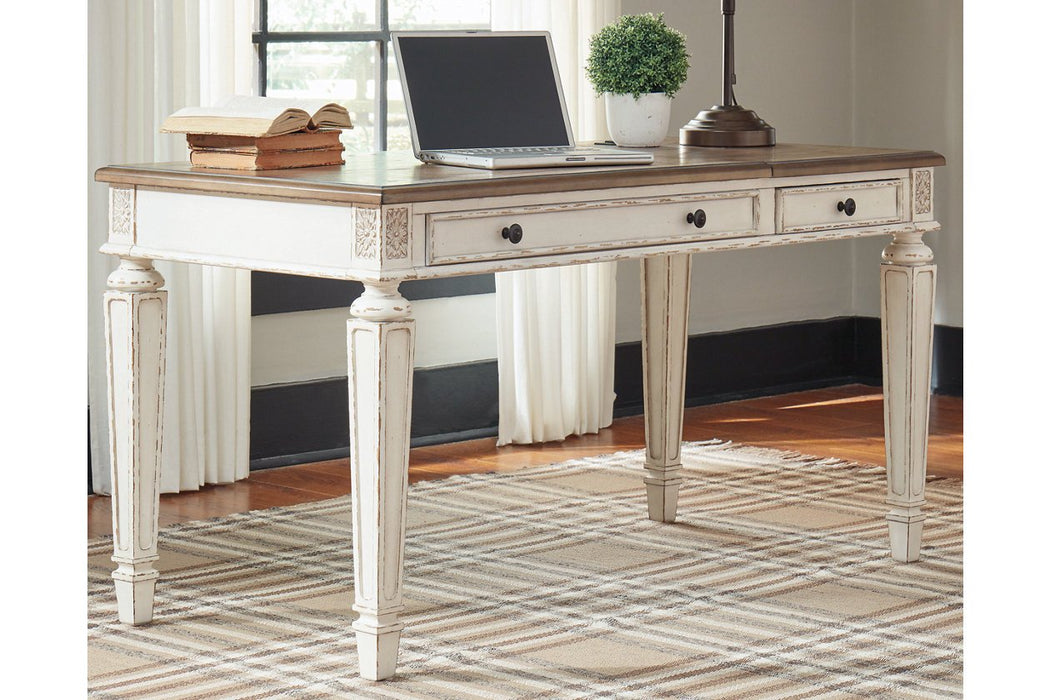 Realyn White/Brown Home Office Lift Top Desk - H743-134 - Gate Furniture