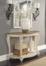 Realyn White/Brown Sofa Table - T743-4 - Gate Furniture