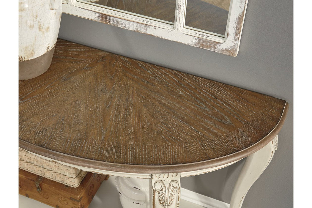 Realyn White/Brown Sofa Table - T743-4 - Gate Furniture