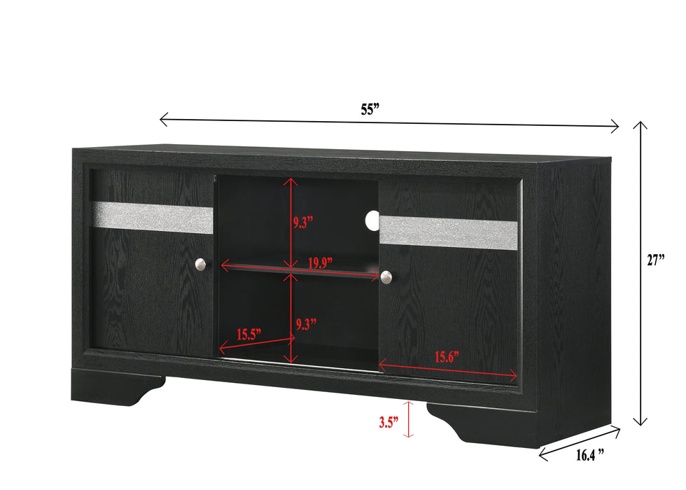 Regata Black 55" TV Stand - B4670-8 - Gate Furniture