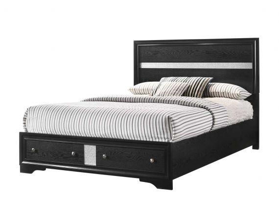 Regata Black Storage Platform Bedroom Set - Gate Furniture